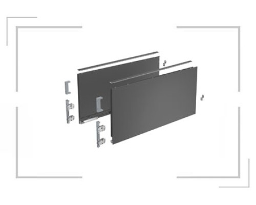 Комплект ящика Hettich Avantech you 500*251, антрацит (тонкие боковины) 9255356