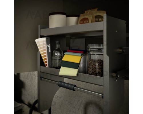 Hettich Arti Комплект системы для опускания полки, 2-х уровневый, 600 мм, антрацит 9382272 