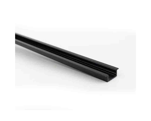 Алюминиевый профиль врезной 2206W, L=3 м, чёрный, без диффузора 17.800.00.375 