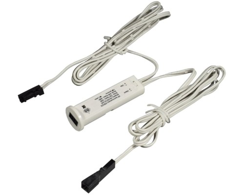 Выключатель ИК врезной HZK222, 2 реж. DC12B(24Вт), 17*34 мм, белый  , провод 1 м с конн L813/L815 08.002.02.048 