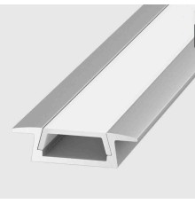 Алюминиевый профиль врезной 2206W, L=2 м, бесцветный, без диффузора 17.800.00.266 
