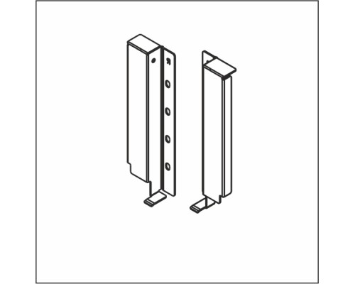 Крепление задней стенки h 178 Dragon Pro белый при комплектации рейлингами арт.25119