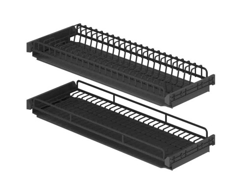 Посудосушитель 900 мм Talisman серия LX, графит, 2 уровня, 2 лотка 878-90-09