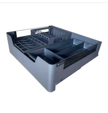 Выдвижная корзина-сушка 600 мм Talisman серия GLX, со стеклом, графит, с лотками 856-60-09