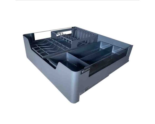 Выдвижная корзина-сушка 800 мм Talisman серия GLX, со стеклом, графит, с лотками 856-80-09