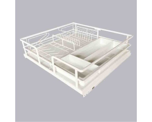 Выдвижная корзина-сушка 900 мм Talisman серия LX, белый матовый, с лотками 852-90-02