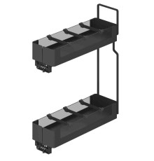 Бутылочница 150 мм Talisman серия GLX, со стеклом, L,  графит, 6 делителей 855-15-09L