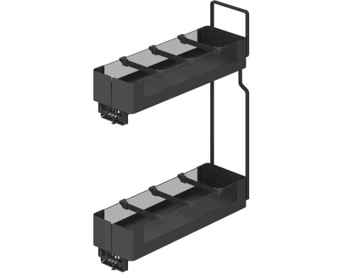 Бутылочница 200 мм Talisman серия GLX, со стеклом, L,  графит, 6 делителей 855-20-09L