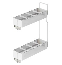 Бутылочница 150 мм Talisman серия GLX, со стеклом, L, белый матовый, 6 делителей  855-15-02L