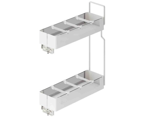 Бутылочница 200 мм Talisman серия GLX, со стеклом, R, белый матовый,6 делителей 855-20-02R