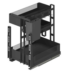 Выдвижная корзина 300 мм Talisman серия GLX со стеклом мультифункциональная графит 851-30-09