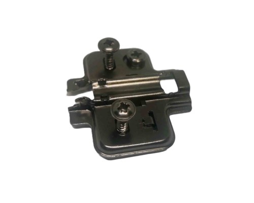 Планка монтажная к петле Pivot-Star DTC  Anyway-Clip  h=0 c евровинтами 3D черная 20312