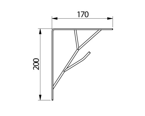 Полкодержатель Tree, 170*200 мм, черный матовый PP-TREE-20M