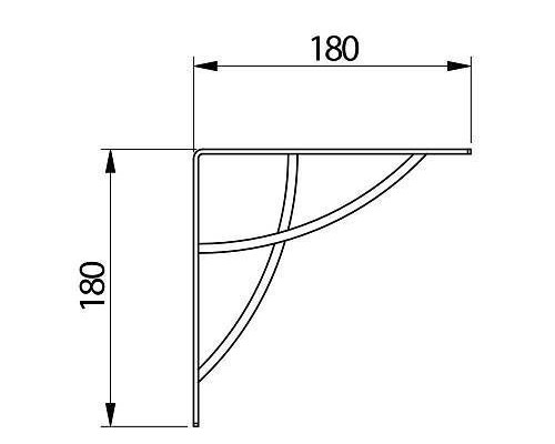 Полкодержатель Neo, 180*180 мм, черный матовый PP-NEO-20M