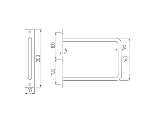Полкодержатель Loft-8 (220*230), 30 кг),  черный 11377