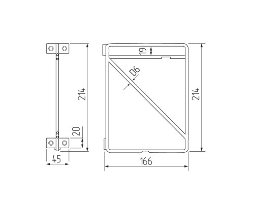 Полкодержатель Loft-7 (214*166), 20 кг, черный 11376