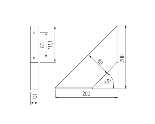 Полкодержатель Loft-2 (200*220), 20 кг, черный 11371