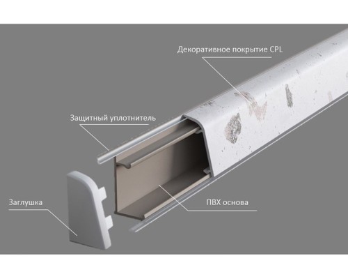 Плинтус TwinC 8251/S Calacatta Bianco 32*4200