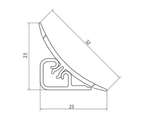 Плинтус Korner 3 м Альберика (Slotex 8114) LB-231-6170 (Склад)