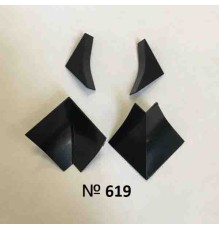 Комплект для плинтуса Korner LB-23 № 619 Черный 20-23-4-619 (Склад)