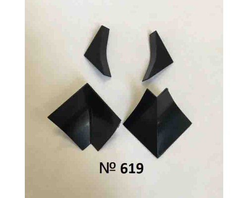 Комплект для плинтуса Korner LB-23 № 619 Черный 20-23-4-619 (Склад)