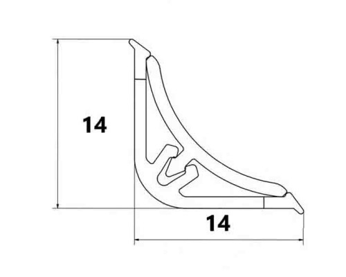 Плинтус Korner 3 м Мрамор Карарра (Slotex 2424) LB-15-38