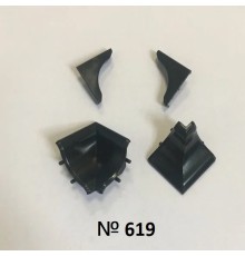 Комплект для плинтуса Korner LB-15 № 12 Черный 20-15-4-12 (Склад)