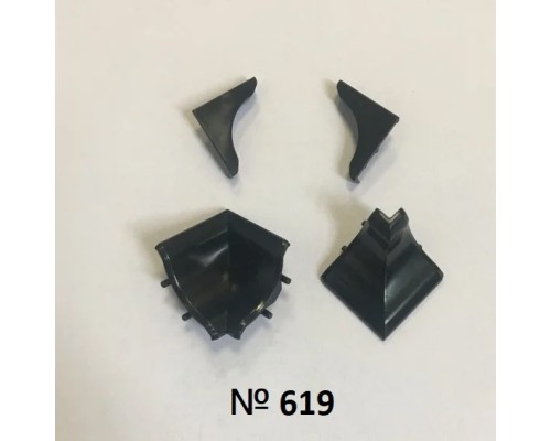 Комплект для плинтуса Korner LB-15 № 12 Черный 20-15-4-12 (Склад)