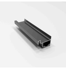 Профиль-ручка L-4500 вертикальная асимметрия, черный 32472