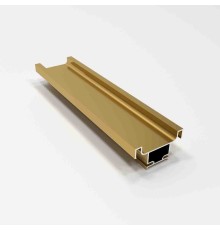 Профиль-ручка L-4200 вертикальная средняя, шлифованное золото 03137