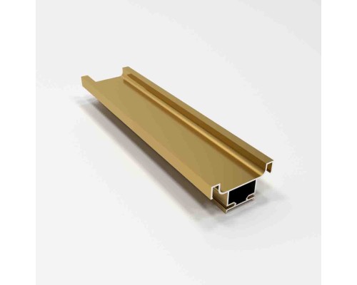 Профиль-ручка L-4200 вертикальная средняя, шлифованное золото 03137