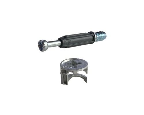 Эксцентрик Titus Cam 5000 для ДСП 16 мм, h12*d15 + шток, комплект, сталь 009699-885-K07+005078