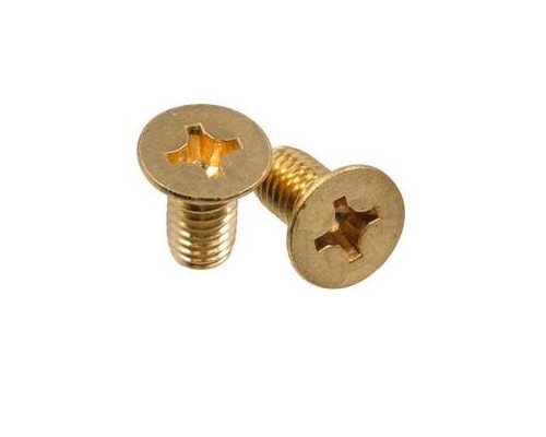 Aristo Винт М4*10 с потайной головкой под крест, латунь