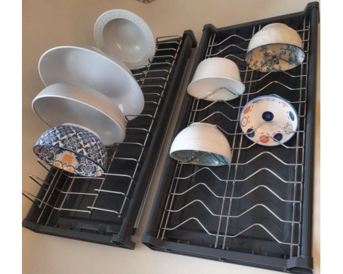 Посудосушитель 700 мм, нержавеющая сталь, серый орион, Perfetta