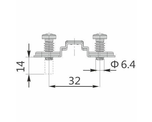 Планка монтажная к петле Pivot Pro DTC Click-On, с 3D с евровинтами, h=2 18709