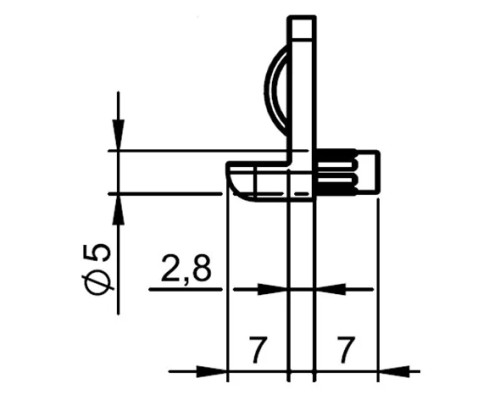Полкодержатель для стекла RG43.00.05