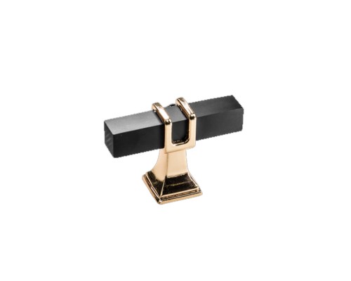 Ручка-кнопка FS6005 knob, матовый черный/золото 64497 Ручка-кнопка FS6005 knob, матовый черный/золото 64497