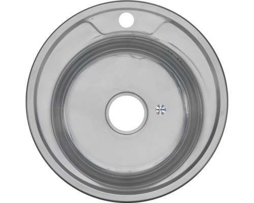 Мойка 490 N 0,6/170 врезная круглая с сифоном (017N*16)