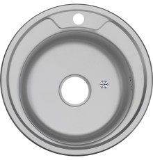 Мойка 490 MELANA 0,8/180 ДЕКОР врезная круглая с сифоном (090D ta *15)