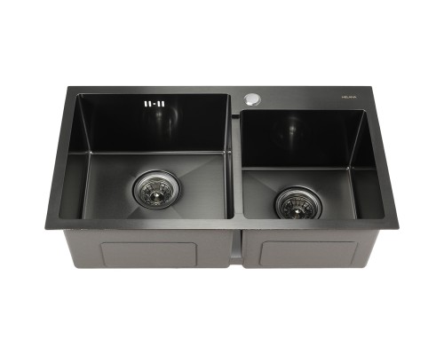 Мойка S7240HB MELANA ProfLine 3,0/220 ГРАФИТ 2-я чаша, врезная прямоугольная S7240HB
