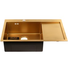 Мойка D7851HG-L MELANA ProfLine 3,0/220 ЗОЛОТО врезная прямоугольная левая D7851HG-L