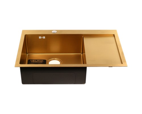 Мойка D7851HG-L MELANA ProfLine 3,0/220 ЗОЛОТО врезная прямоугольная левая D7851HG-L