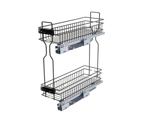 Бутылочница в базу 200 с доводч.правая LS2/200IR/D-E3-B, черная 65015