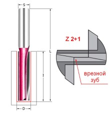 Фреза пазовая Arden с врезным зубом  D35*35*90 S12 105295