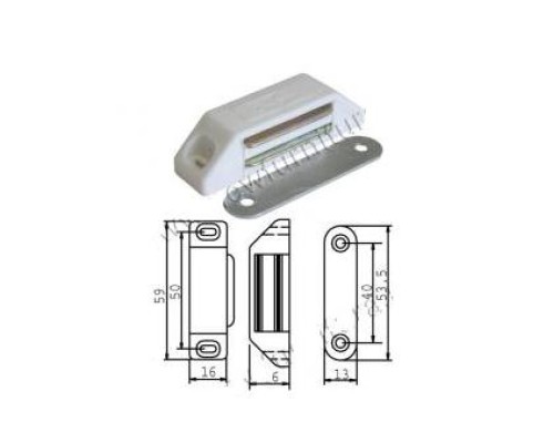 Защелка магнитная Гигант белая