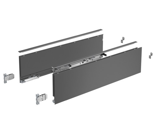 Комплект ящика Hettich Avantech you 500*139, антрацит (тонкие боковины) 9255338