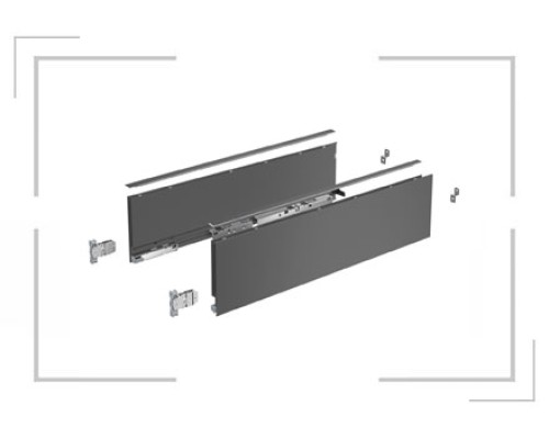 Комплект ящика Hettich Avantech you 450*139, антрацит (тонкие боковины) 9255337