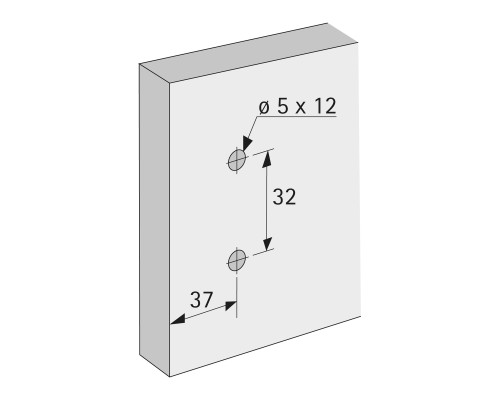 Планка монтажная Hettich Sensys 8099, L37,D3, евровинты